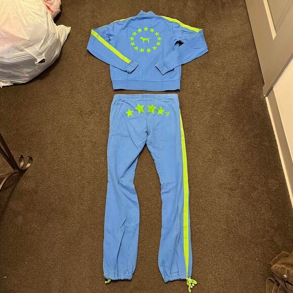 Y2k victoria's secret pink matching 2 piece tracksuit - Picture 2 of 7